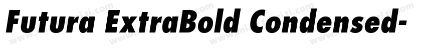 Futura ExtraBold Condensed字体转换